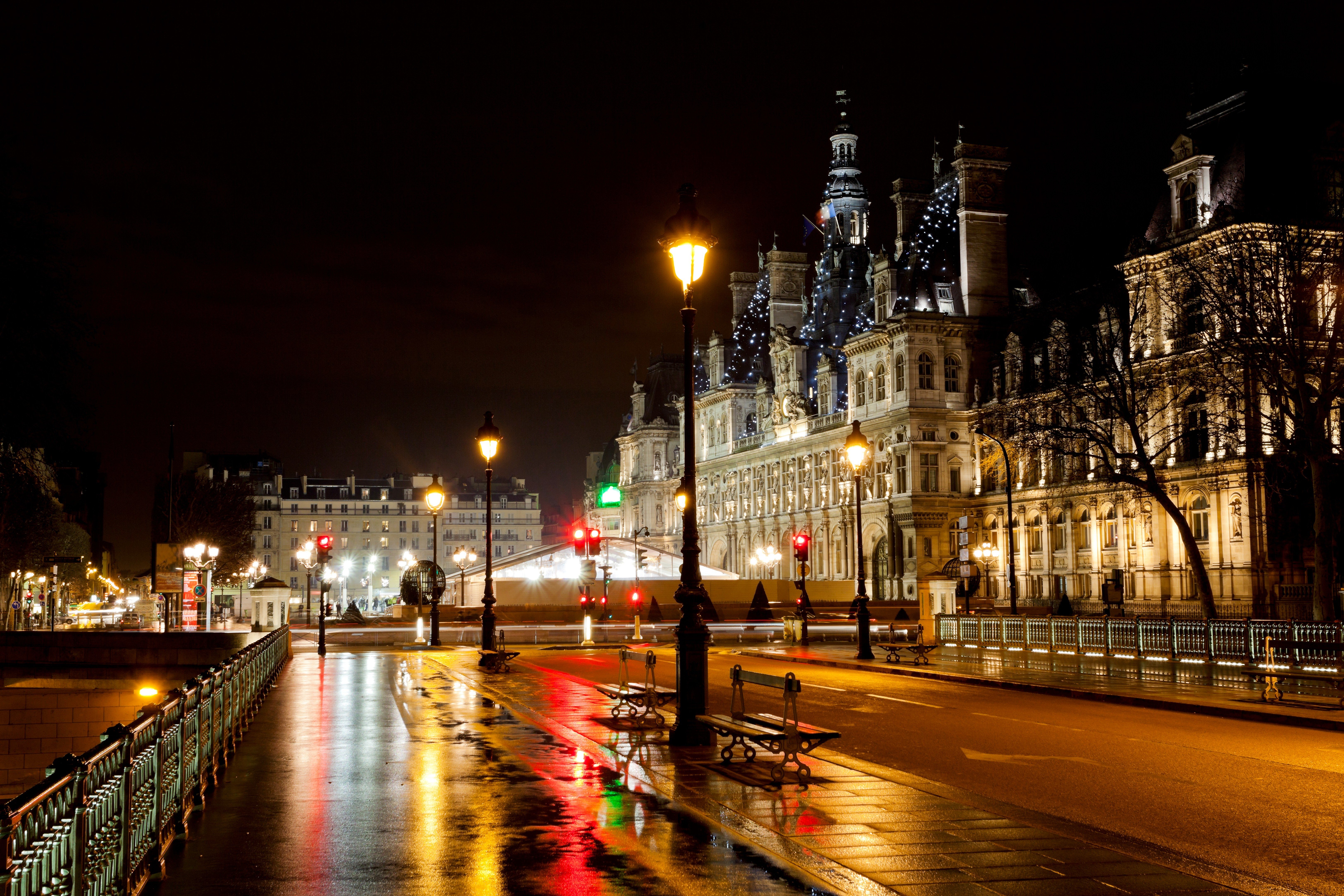 architecture, France, City, Lights, Romance, Rainy, Rain Wallpaper
