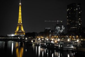 france, Houses, Rivers, Marinas, Paris, Eiffel, Tower, Night, Street, Lights, Cities