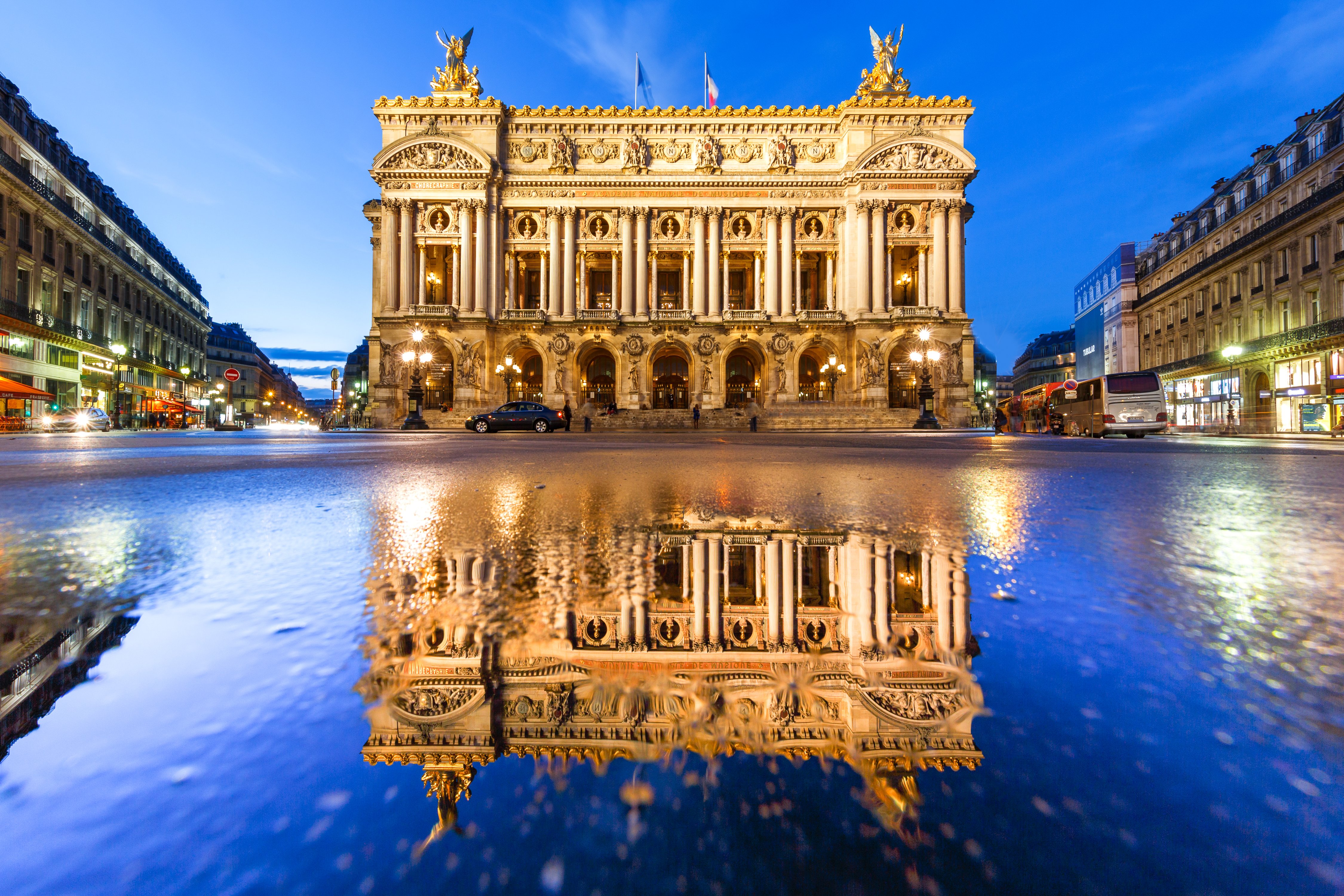 france, Houses, Roads, Street, Night, Asphalt, Opera, Garnier, Cities Wallpaper