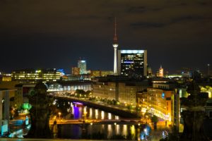 germany, Berlin, Houses, Rivers, Bridges, Night, Street, Lights, Cities