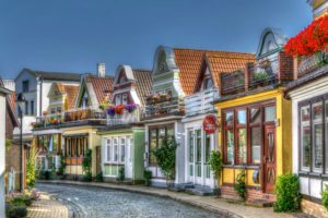 germany, Houses, Hdr, Street, Rostock, Warnemuende, Cities