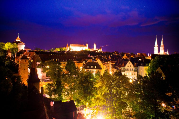 germany, Houses, Night, Nurnberg, Cities HD Wallpaper Desktop Background