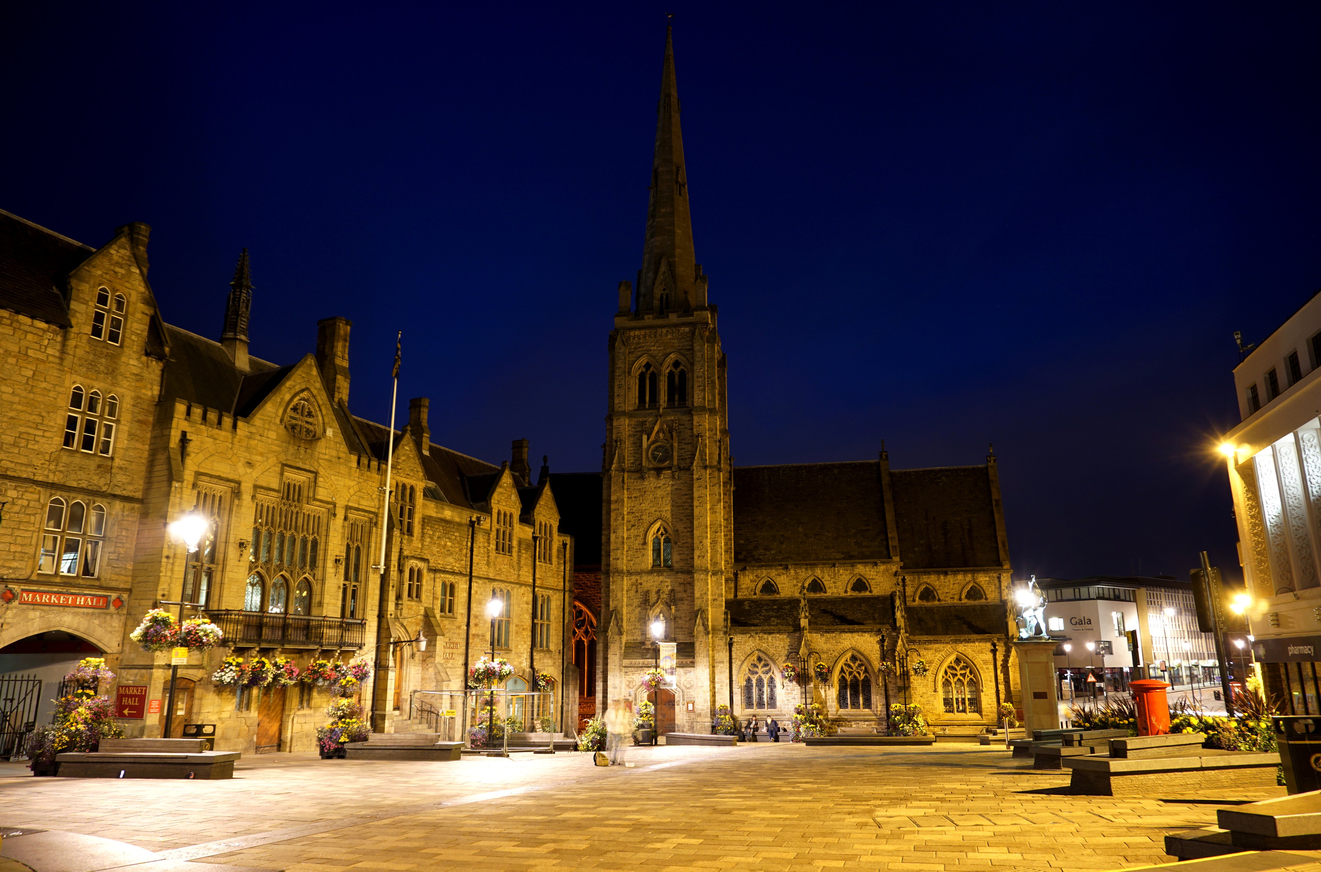 england, Houses, Night, Street, Lights, Street, Durham, Cities Wallpaper