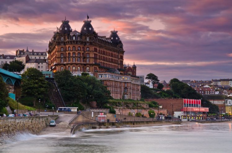 england, Sea, Coast, Houses, Scarborough, North, Yorkshire, Cities HD Wallpaper Desktop Background