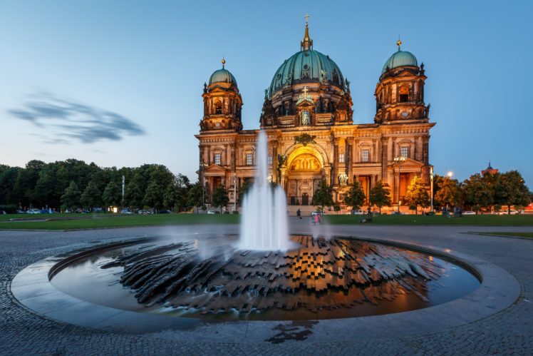 fountains, Germany, Berlin, Berliner, Dom, Cities HD Wallpaper Desktop Background