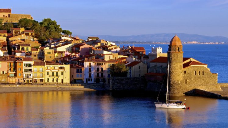 france, Coast, Houses, Collioure, Cities HD Wallpaper Desktop Background