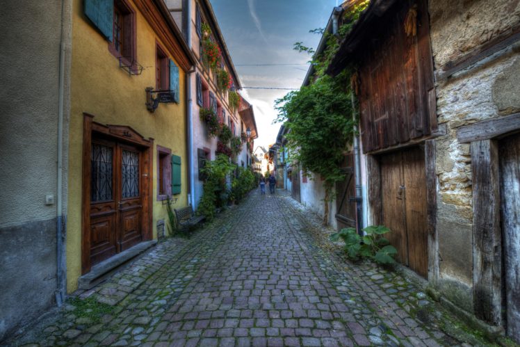 france, Houses, Hdr, Street, Eguisheim, Elsass, Cities HD Wallpaper Desktop Background