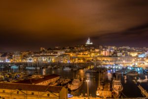 france, Houses, Marinas, Motorboat, Night, Marseille, Cities