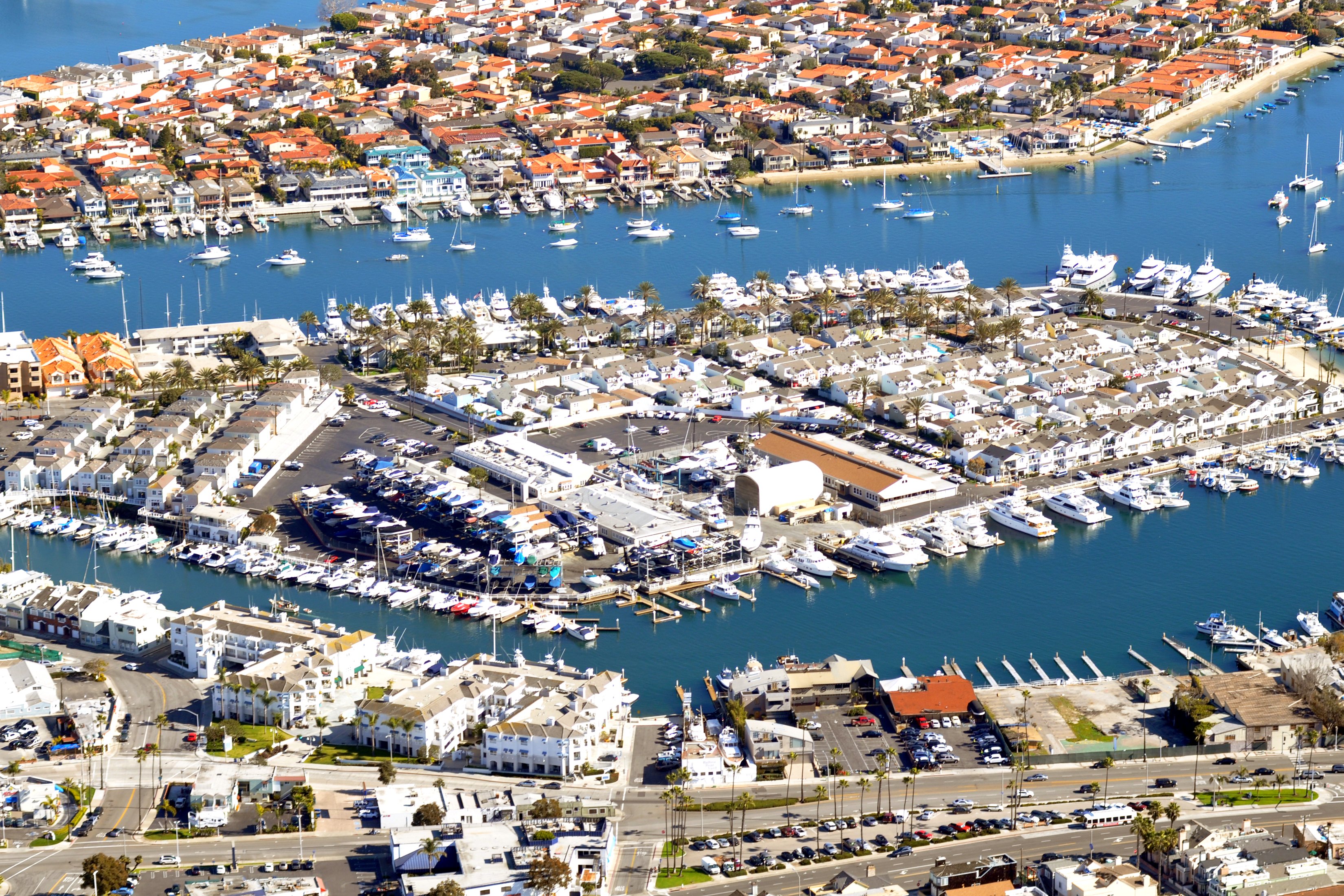 houses, Marinas, Yacht, Usa, From, Above, Newport, Beach, Cities Wallpaper