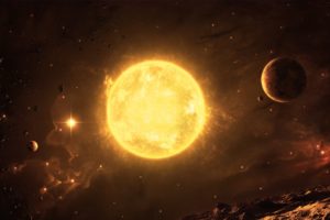 sun, Outer, Space, Stars, Planets, Inferno, Asteroids