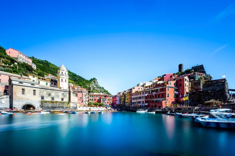 houses, Sky, Italy, Vernazza, Cinque, Terre, Cities HD Wallpaper Desktop Background