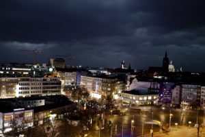 germany, Houses, Street, Night, Hannover, Cities