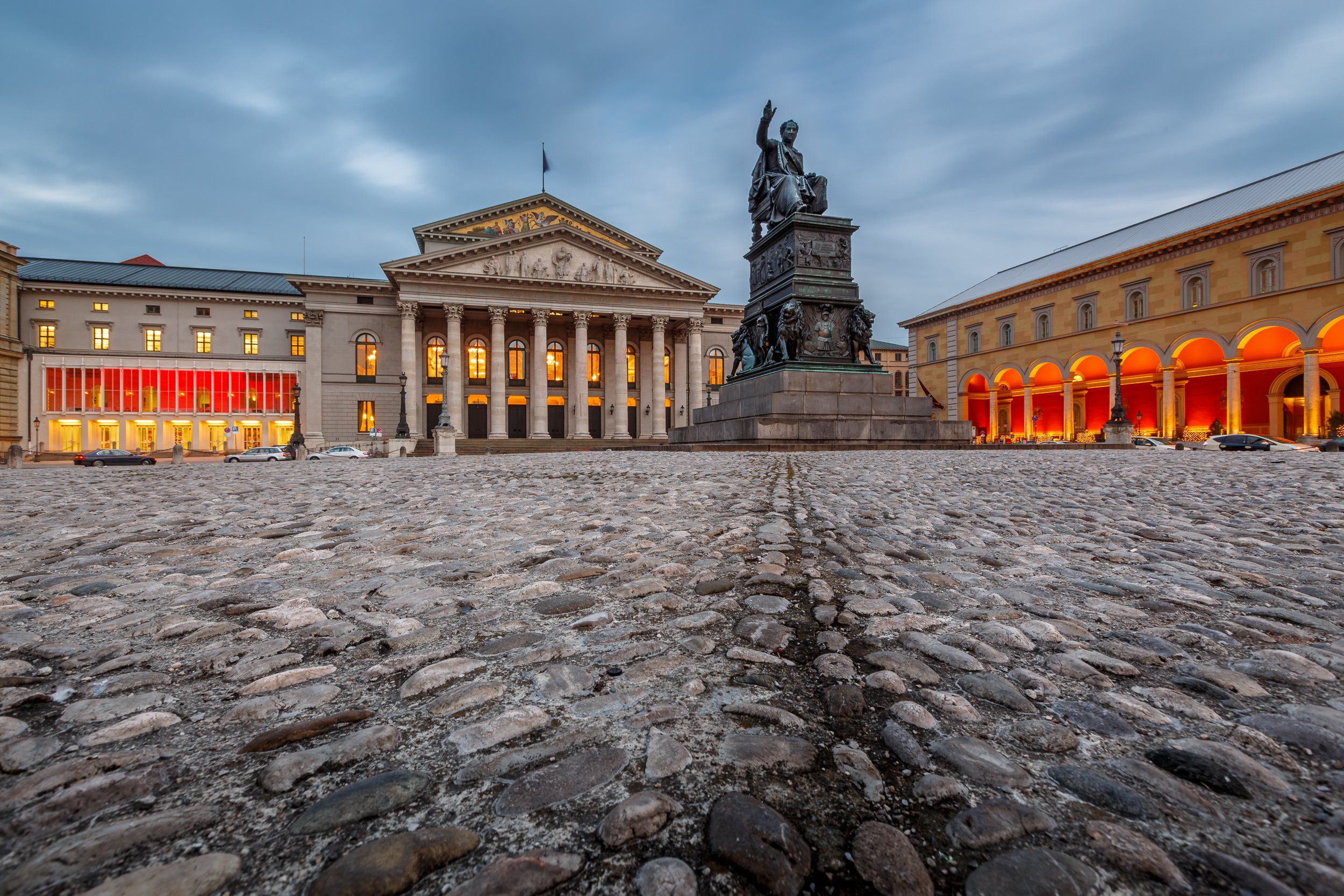 germany, Sculptures, Stones, Street, National, Theatre, Max joseph