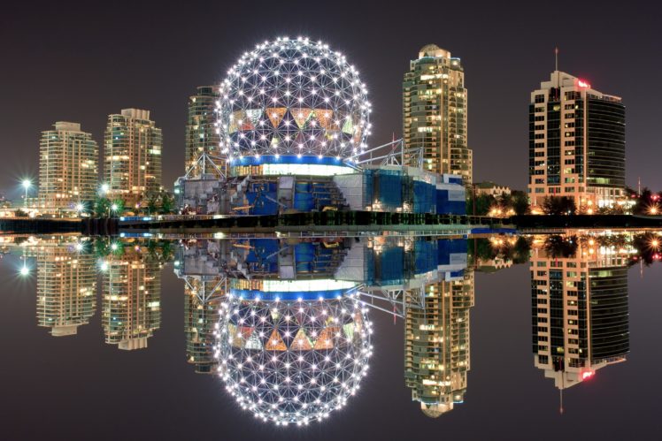 houses, Coast, Canada, Night, Vancouver, Cities HD Wallpaper Desktop Background