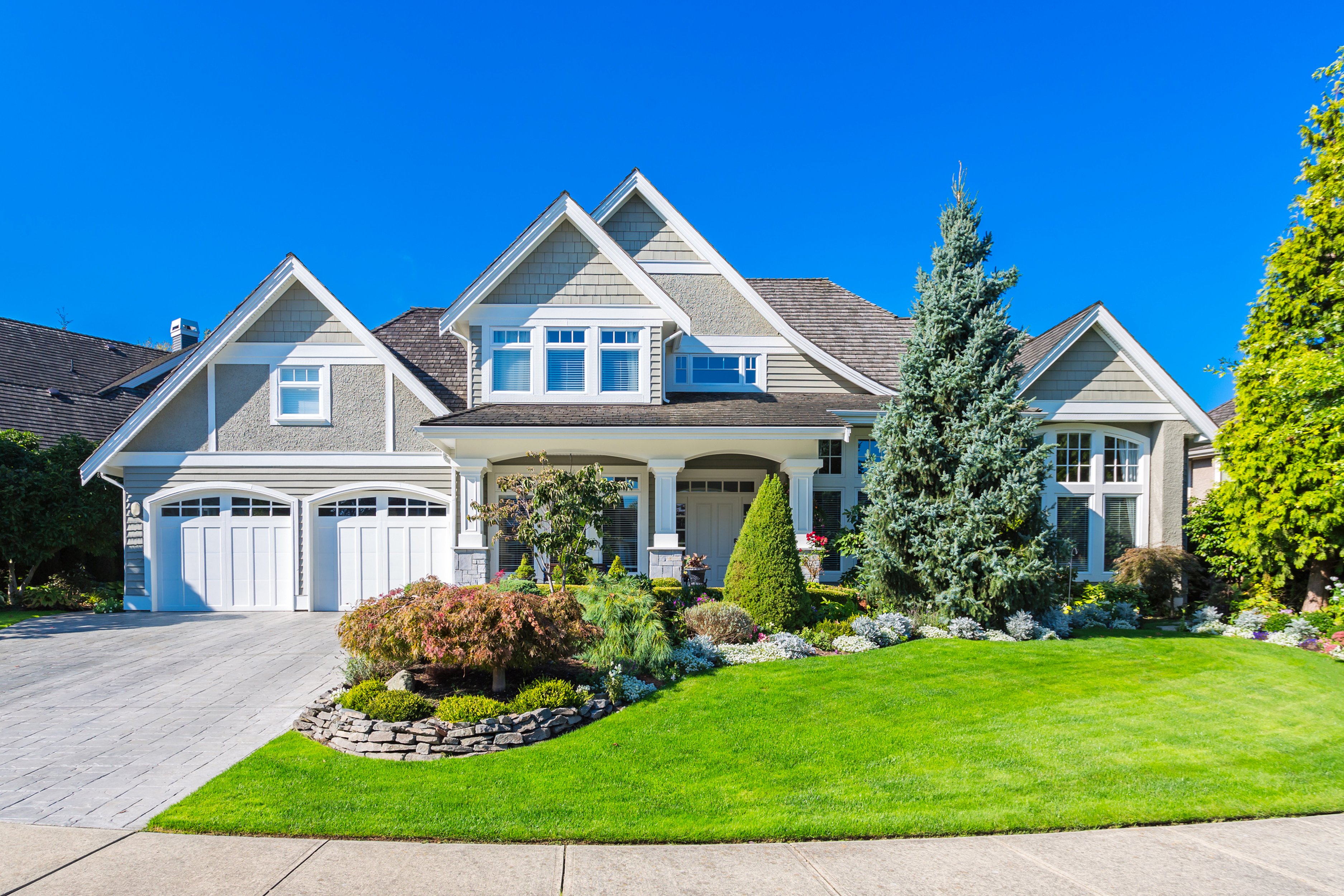 houses, Mansion, Design, Lawn, Fir, Cities Wallpaper