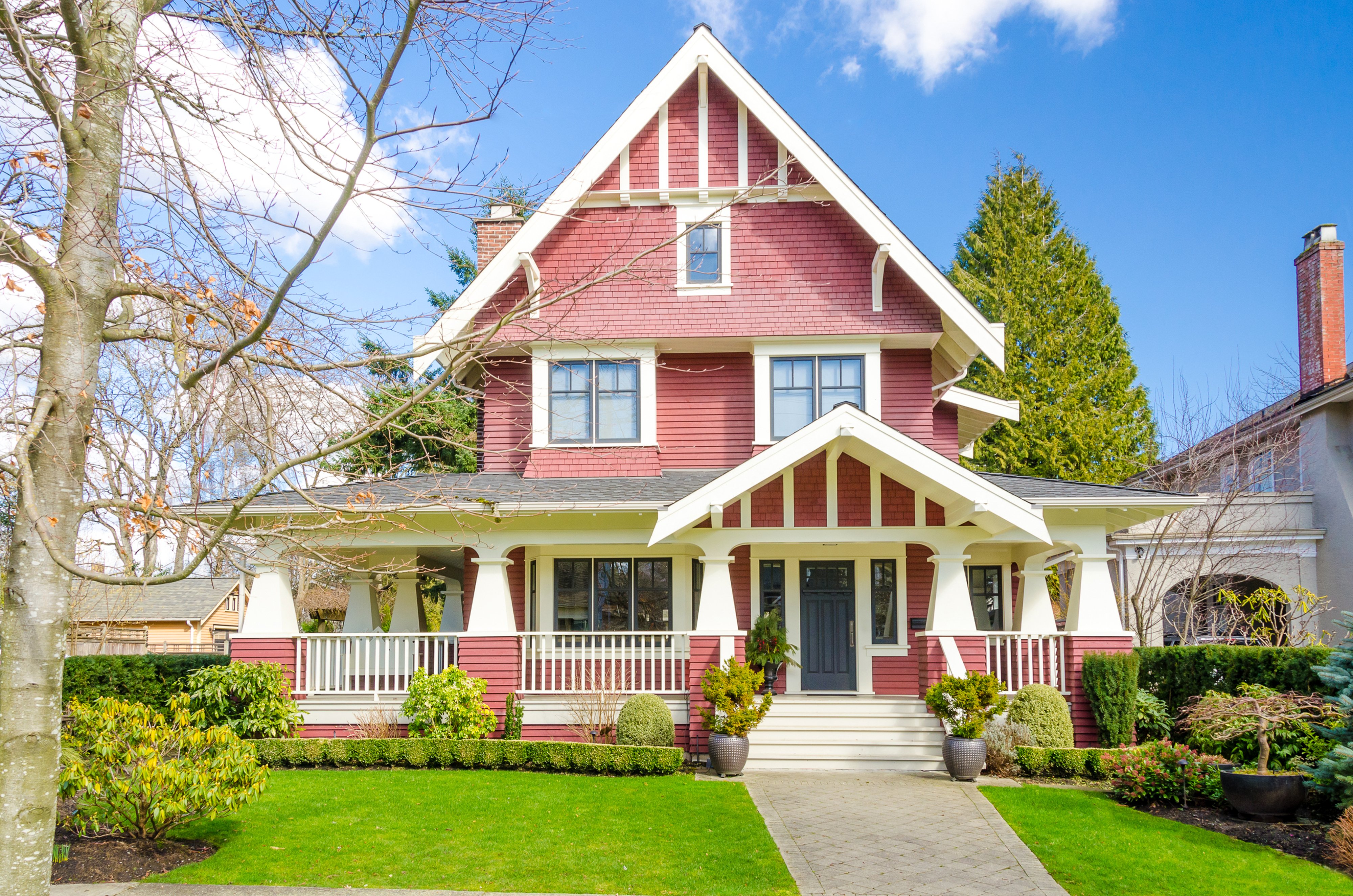 houses, Mansion, Design, Shrubs, Lawn, Cities Wallpaper