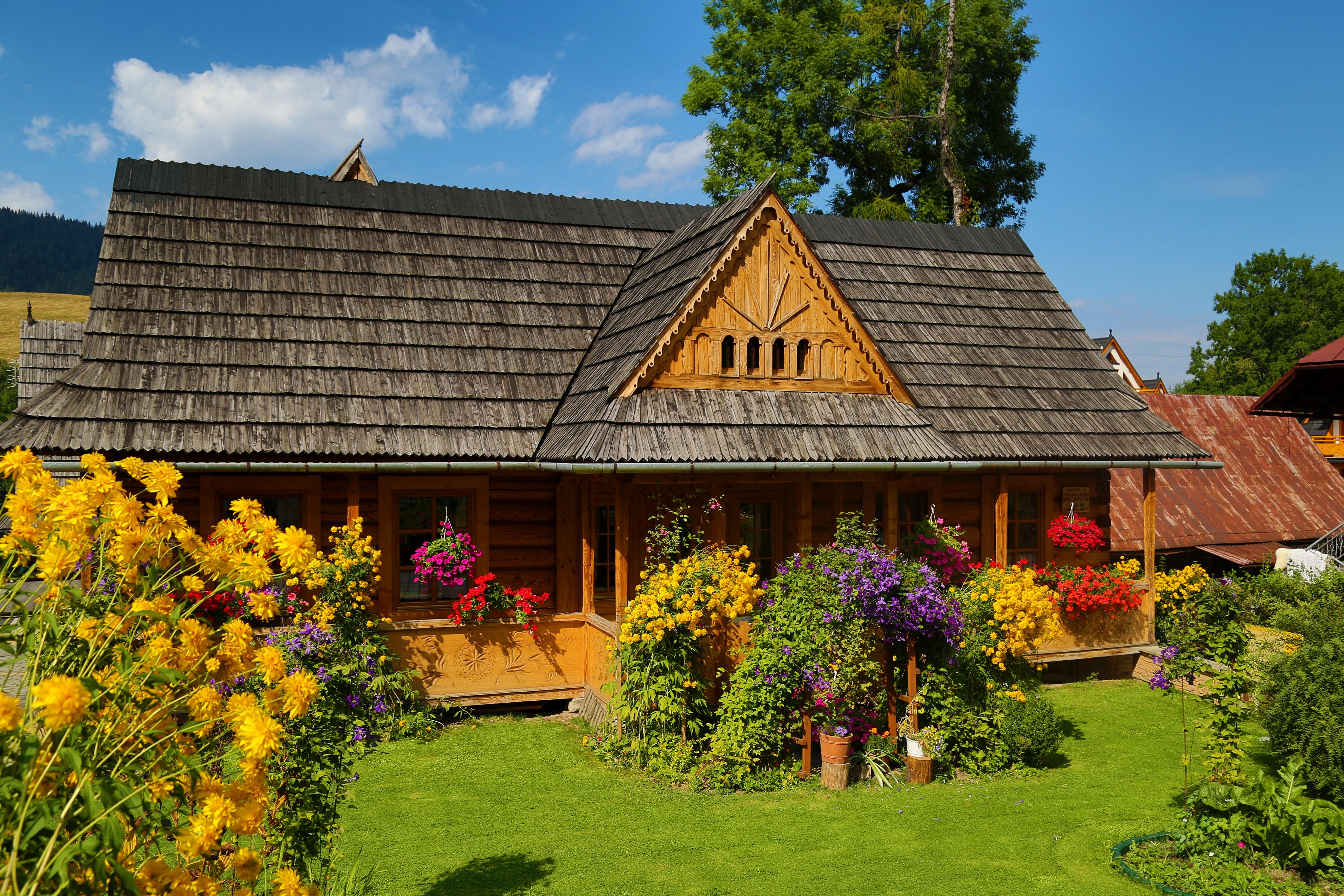 poland, Houses, Design, Lawn, Zakopane, Cities Wallpaper