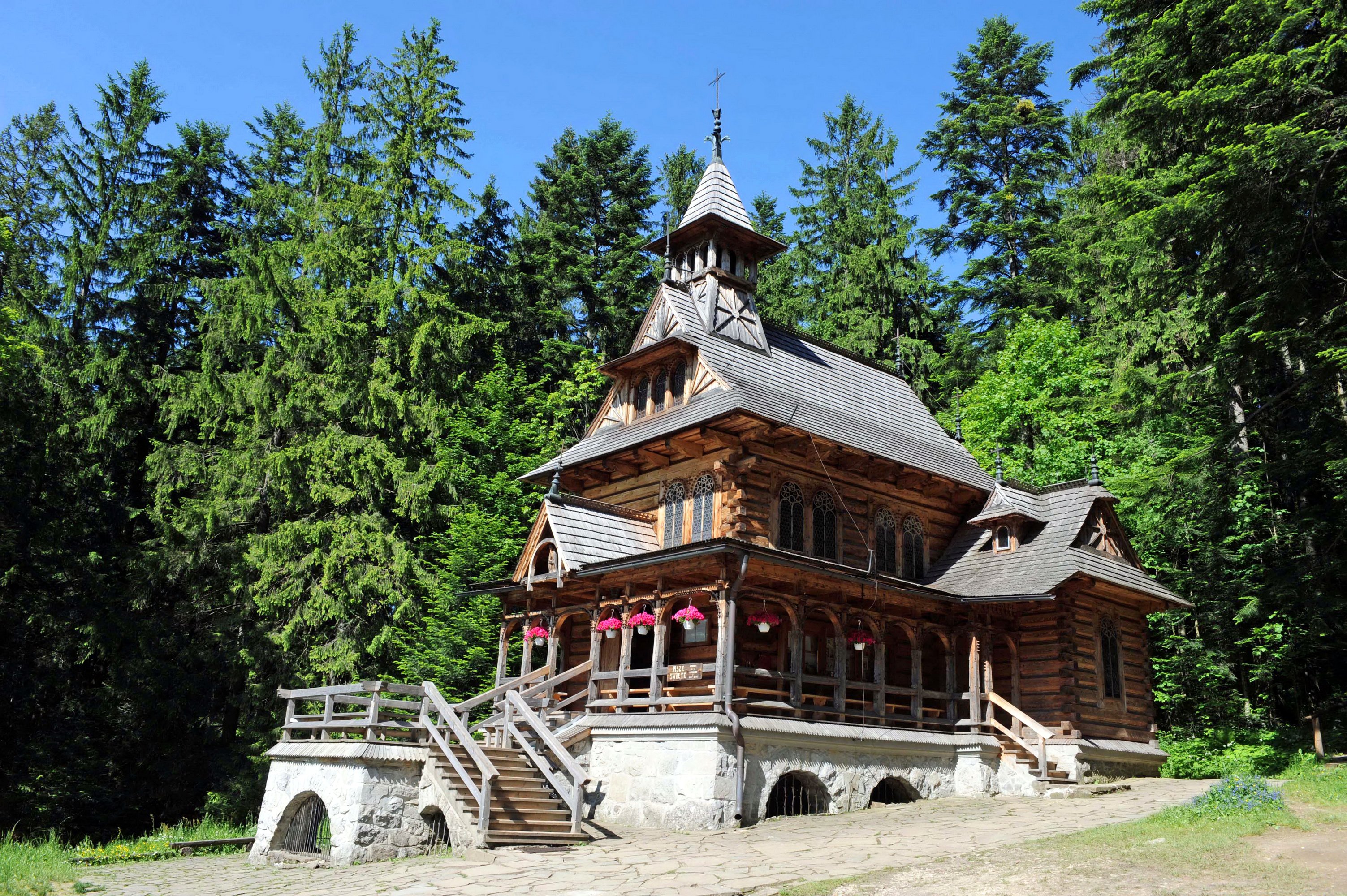 poland, Houses, Forests, Design, Fir, Zakopane, Cities Wallpaper