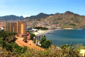 portugal, Coast, Houses, Mountains, Funchal, Madeira, Island, Cities