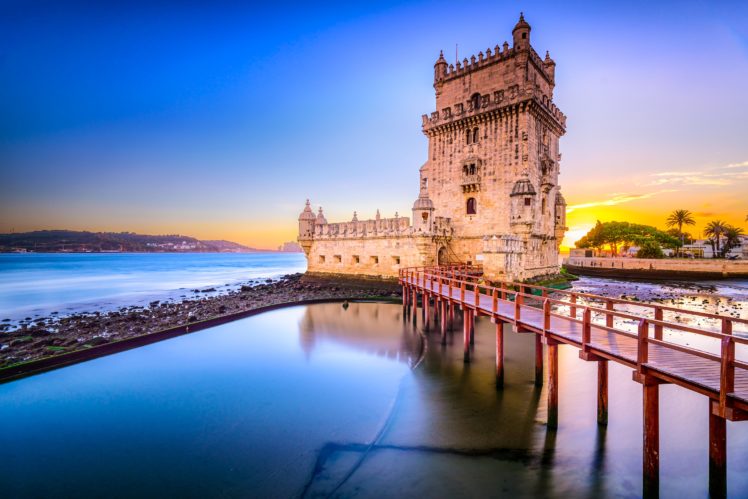 portugal, Coast, Fortress, Belem, Tower, Lisbon, Cities HD Wallpaper Desktop Background