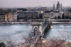 hungary, Bridges, Houses, Budapest, Chain, Bridge, Cities