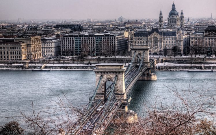 hungary, Bridges, Houses, Budapest, Chain, Bridge, Cities HD Wallpaper Desktop Background