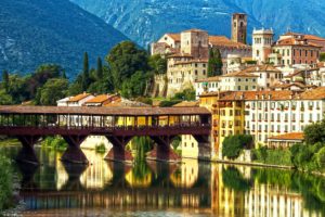 italy, Bridges, Houses, Alps, Bassano, Del, Grappa, Ponte, Degli, Alpini, Alpiniand039s, Bridge, Brenta, River, Veneto, Cities