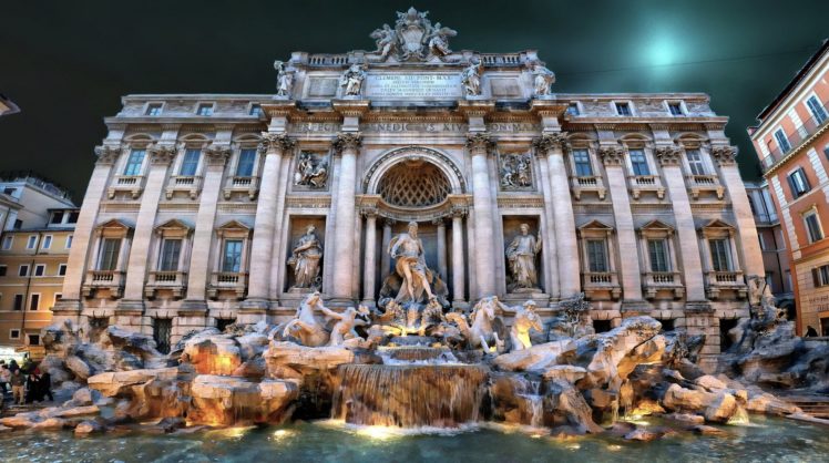 italy, Fountains, Houses, Rome, Cities HD Wallpaper Desktop Background