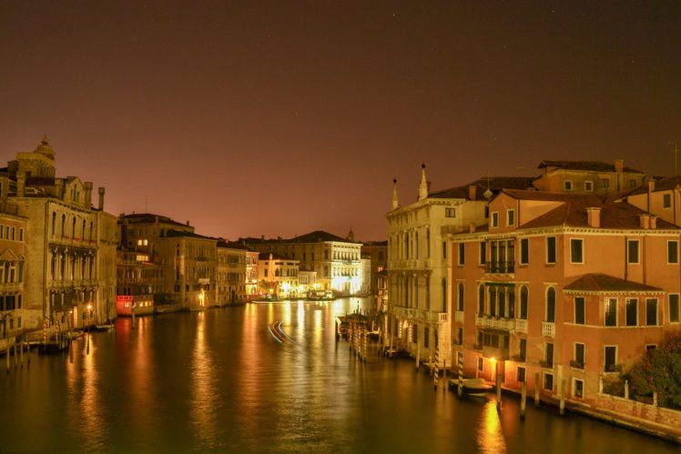 italy, Houses, Venice, Canal, Night, Cities HD Wallpaper Desktop Background