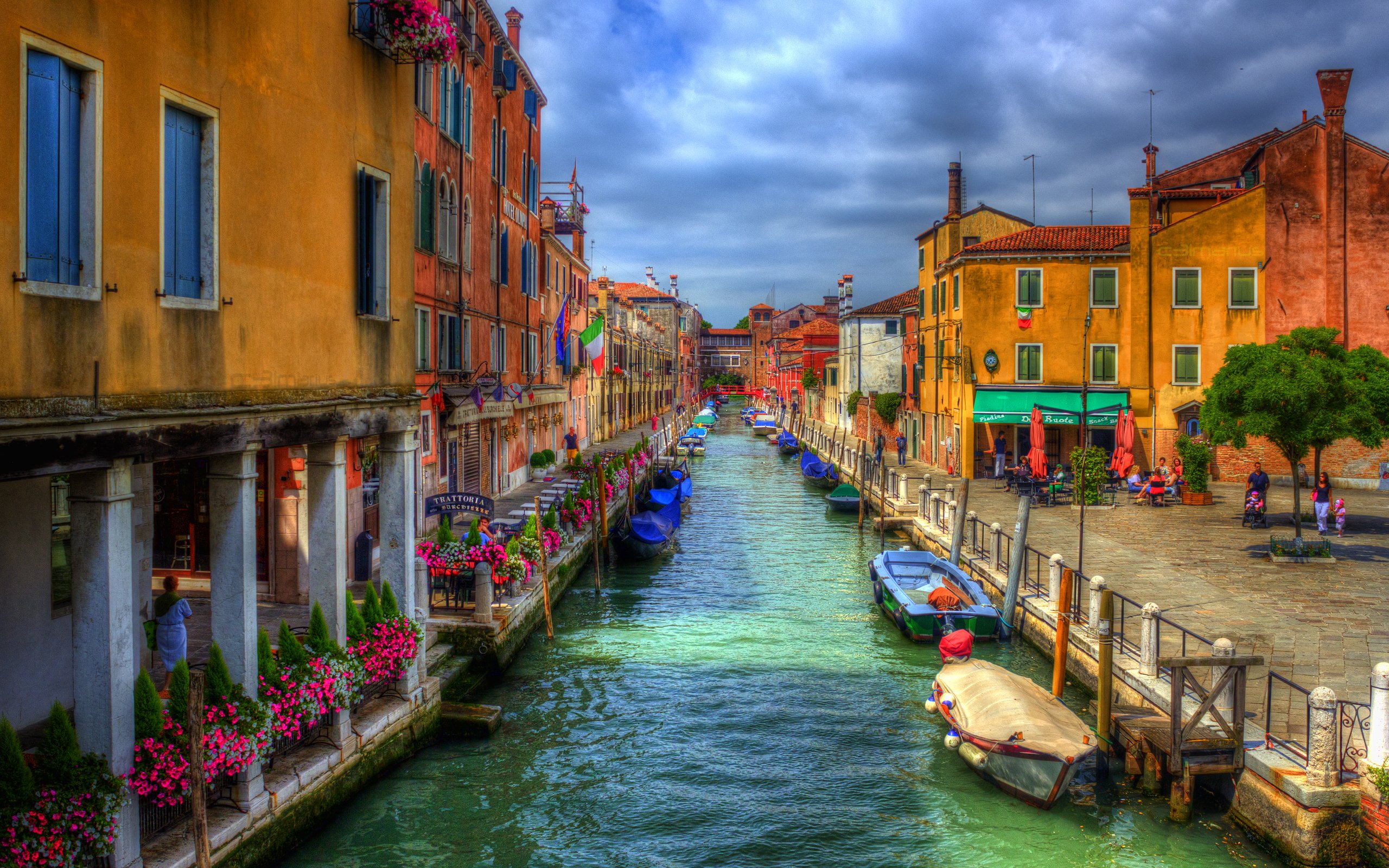 italy, Houses, Venice, Canal, Street, Hdr, Cities Wallpaper