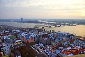 latvia, Houses, Rivers, Bridges, Riga, Cities