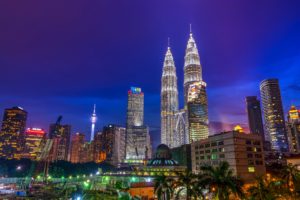 malaysia, Houses, Skyscrapers, Night, Palma, Kuala, Lumpur, Cities