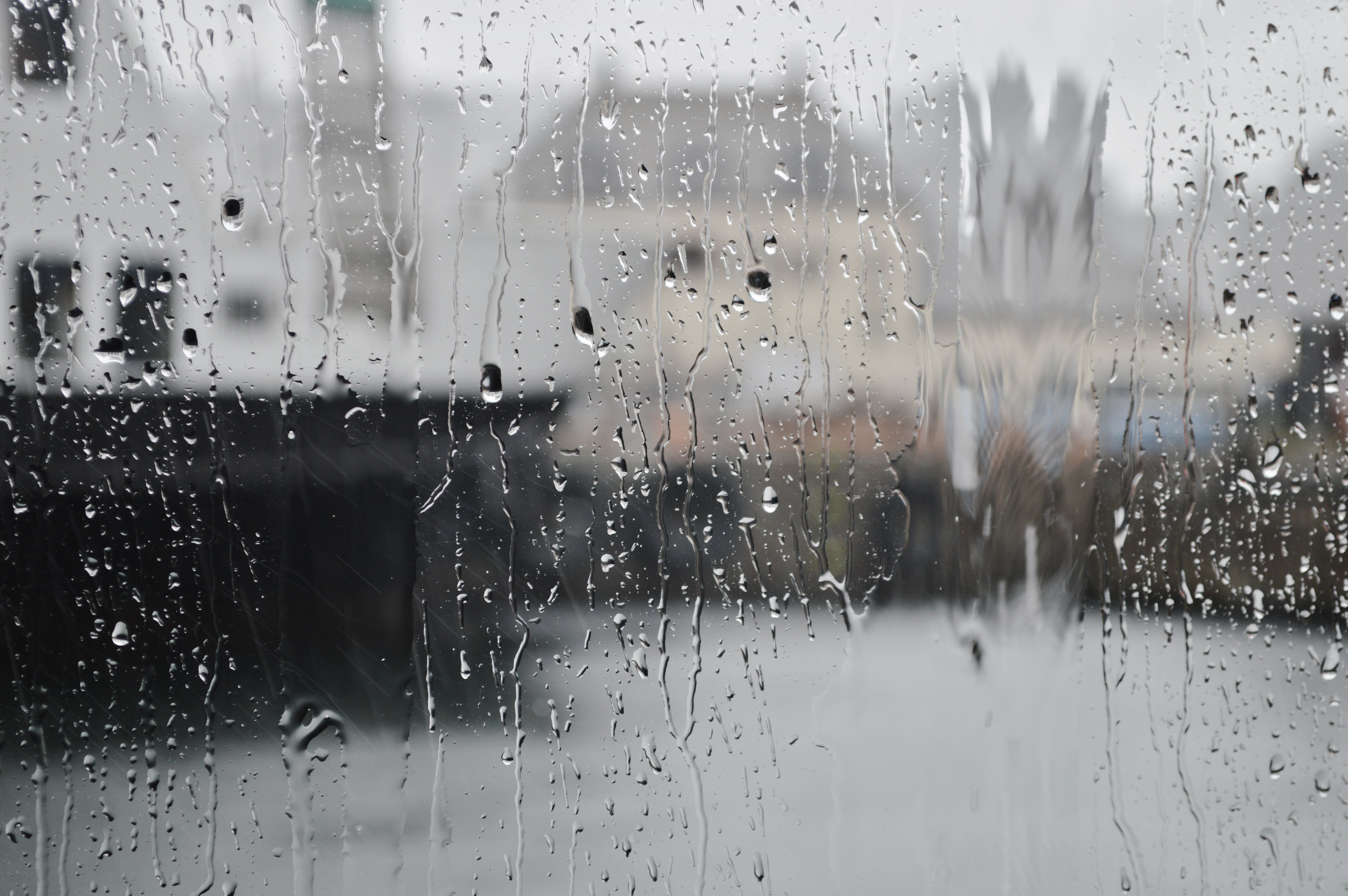 rain, Glass, Drops, Cities Wallpaper