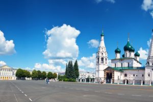 russia, Temples, Roads, Sky, Clouds, Yaroslavl, Cities