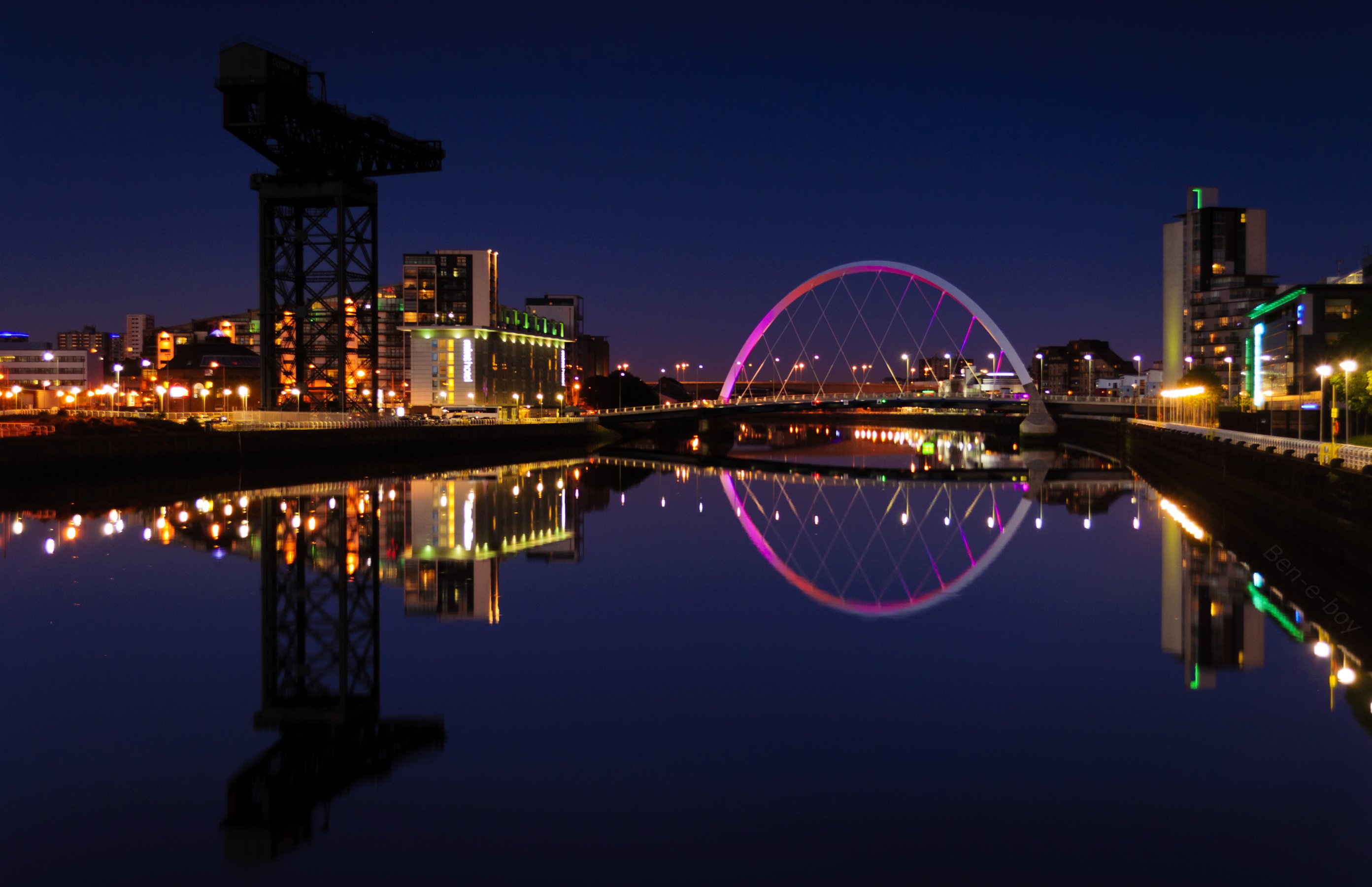 scotland, Houses, Rivers, Bridges, Night, University, Of, Glasgow, Cities Wallpaper