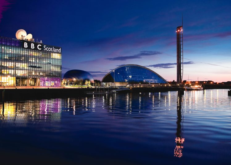 scotland, Houses, Rivers, Night, Glasgow, Cities HD Wallpaper Desktop Background