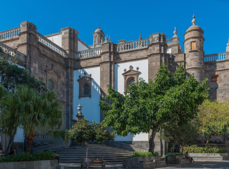 spain, Palace, Stairs, Trees, Las, Palmas, Gran, Canaria, Cities HD Wallpaper Desktop Background