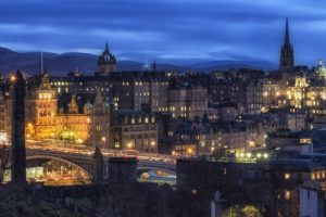 united, Kingdom, Houses, Bridges, Night, Edinburgh, Cities