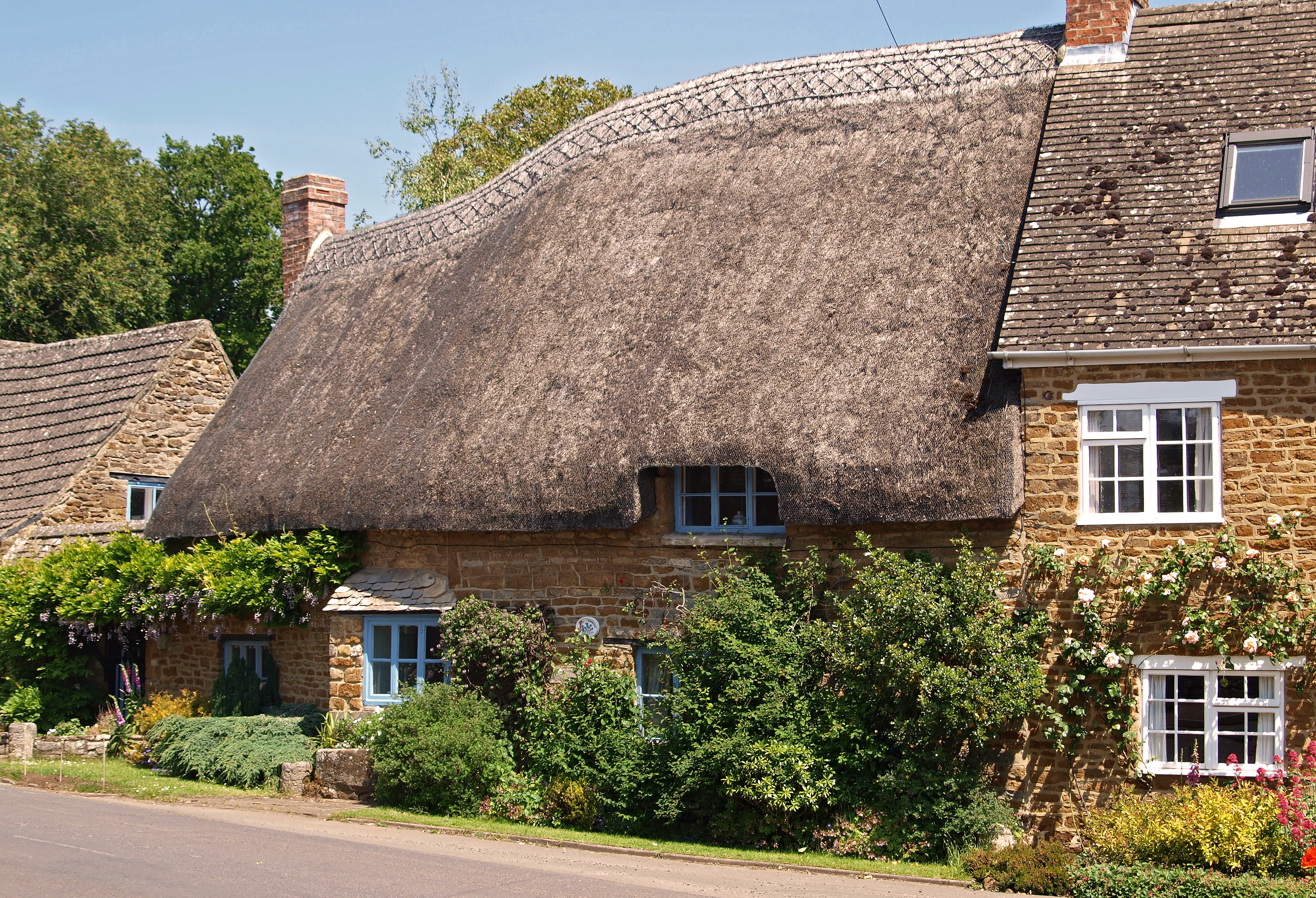 united, Kingdom, Houses, Design, Street, Shrubs, Hook, Norton, Cities ...