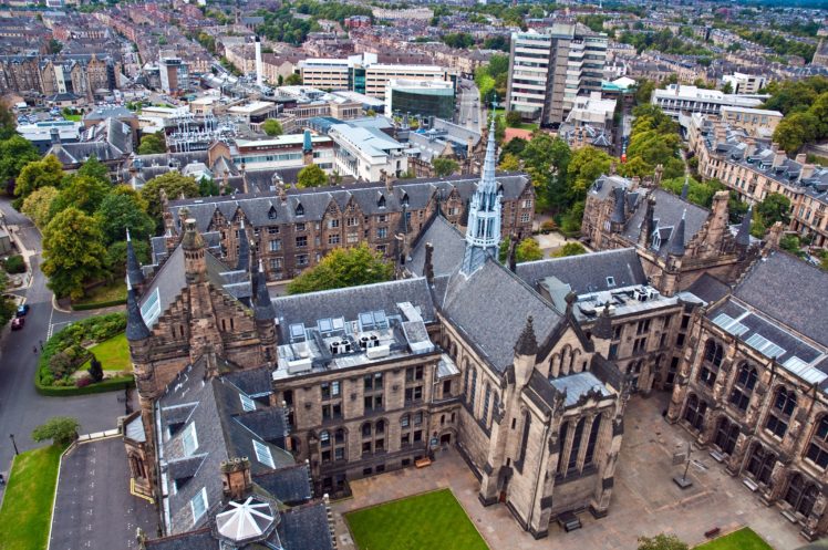 united, Kingdom, Houses, From, Above, Glasgow, University, Cities HD Wallpaper Desktop Background