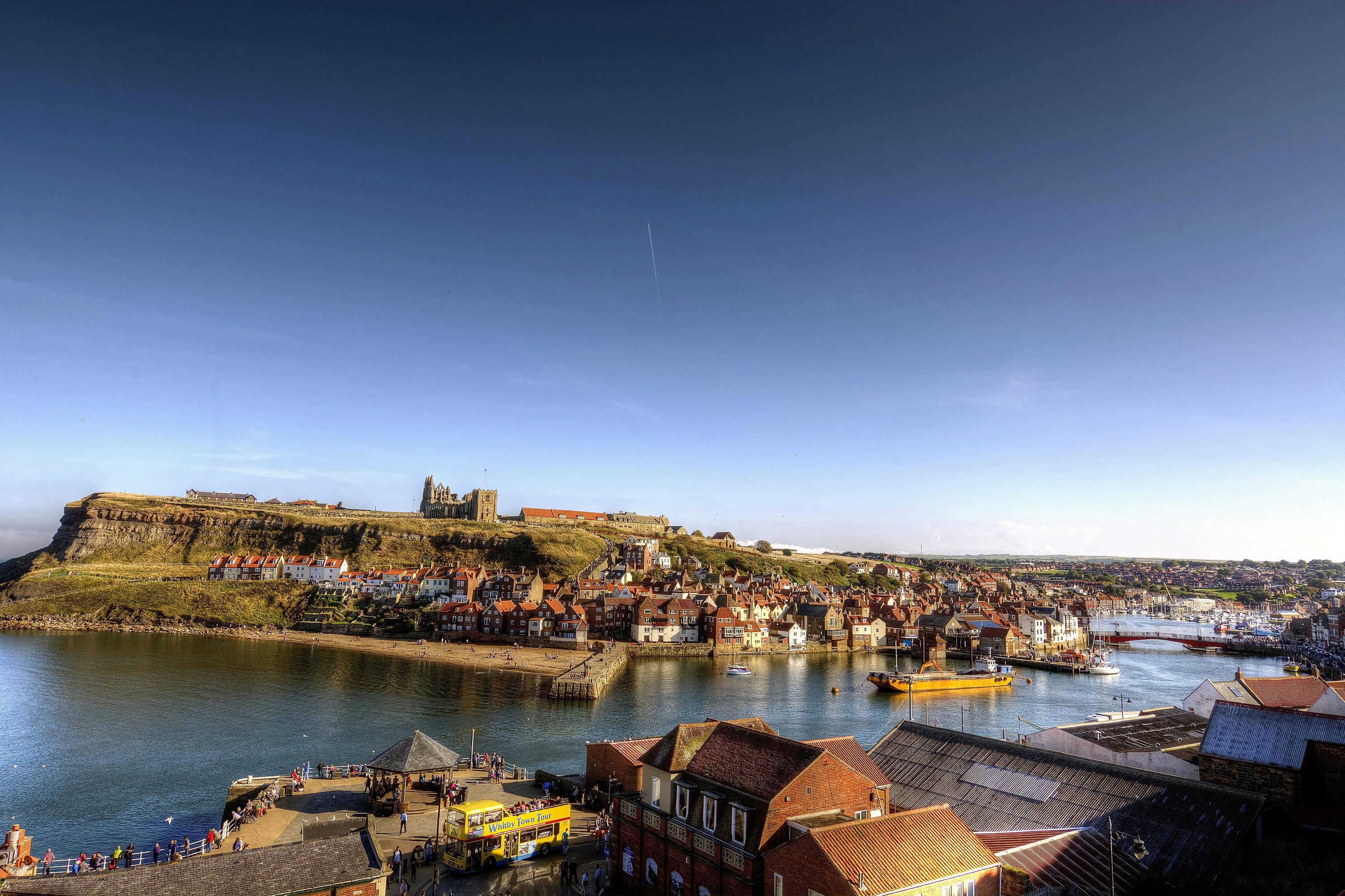 united, Kingdom, Houses, Rivers, Ships, Sky, Whitby, North, Yorkshire, Cities Wallpaper