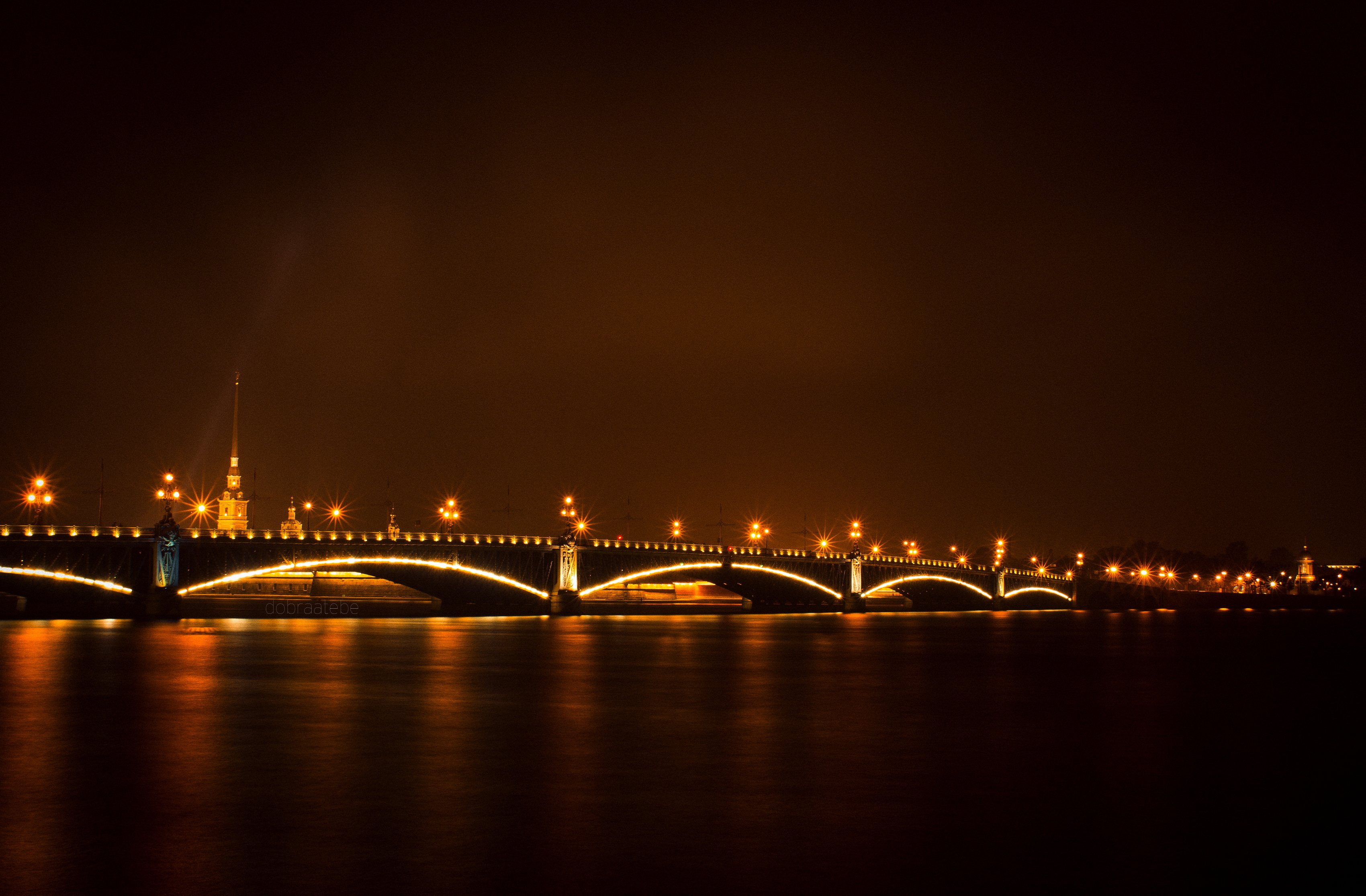 st, Petersburg, Russia, Bridges, Rivers, Night, Cities Wallpaper