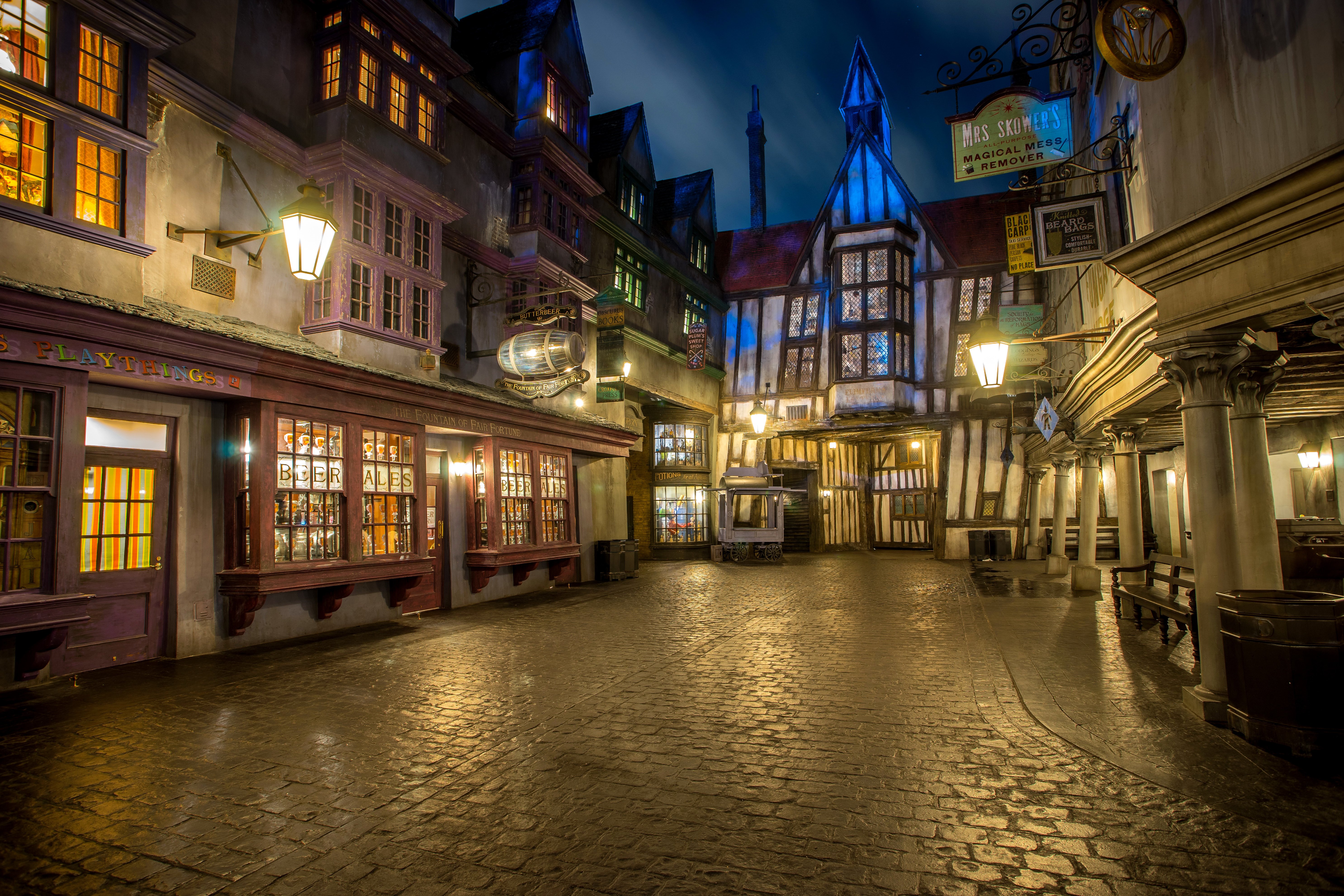 usa, Disneyland, Parks, Houses, California, Anaheim, Street, Night, Street, Lights, Cities Wallpaper