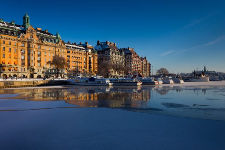 sweden, Ships, Houses, Sky, Stockholm, Waterfront, Cities HD Wallpaper Desktop Background