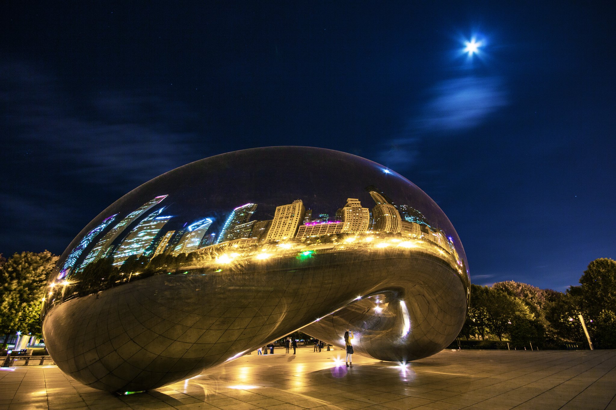 usa, Parks, Chicago, City, Night, Cities Wallpaper