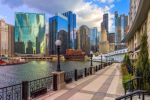 usa, Skyscrapers, Houses, Chicago, City, Street, Waterfront, Cities