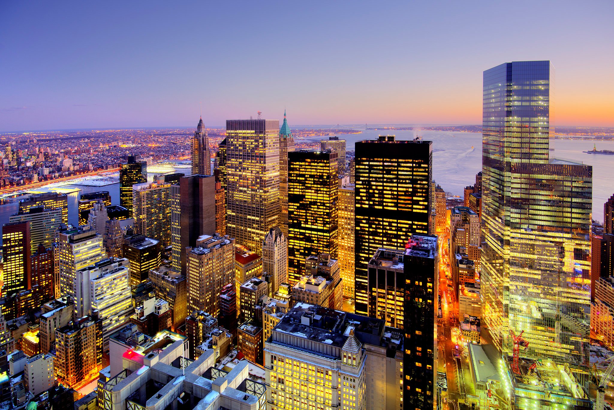 usa, Skyscrapers, Houses, New, York, City, Megapolis, Night, Cities Wallpaper