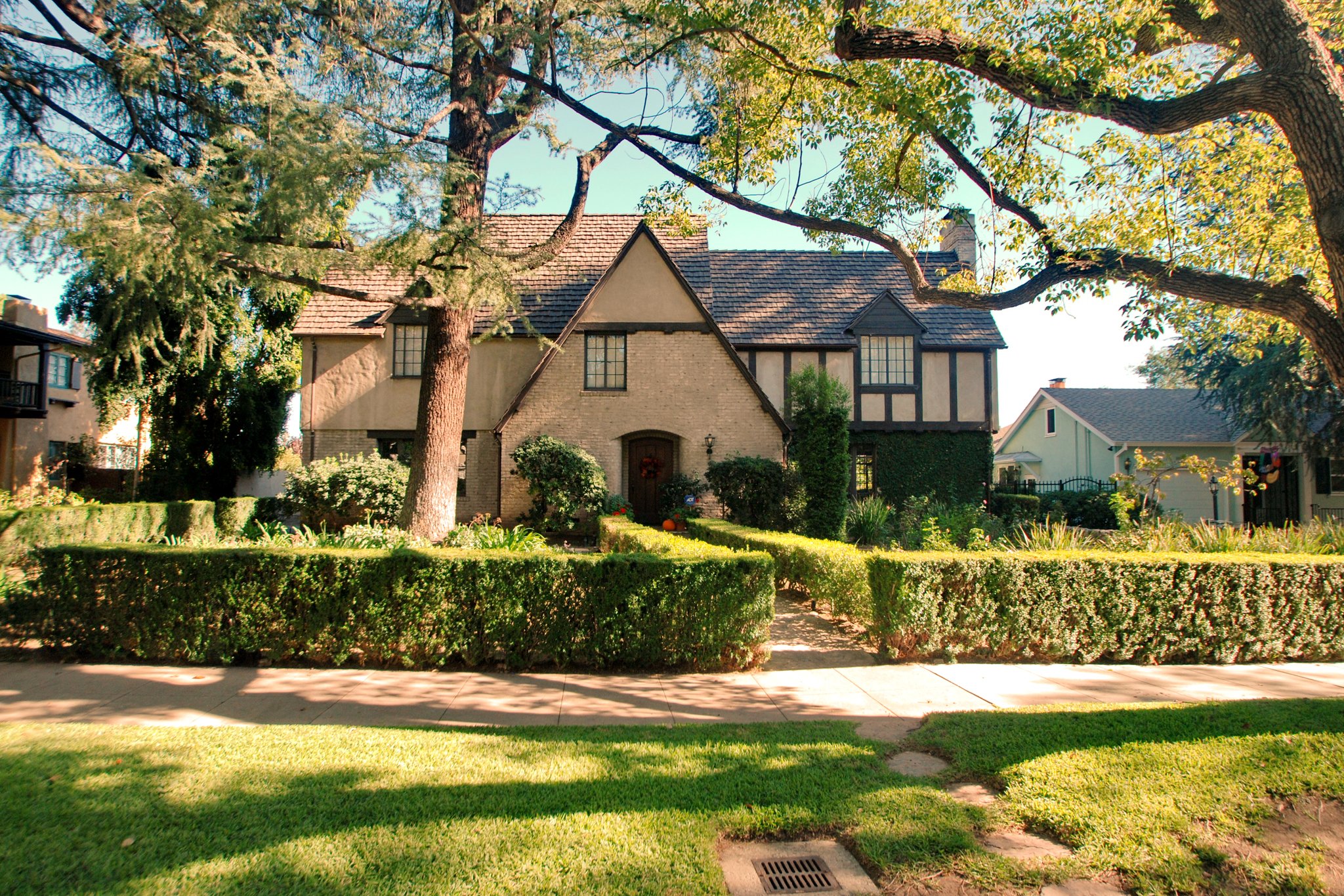 usa, Houses, California, Street, Shrubs, Trees, Pasadena, Cities Wallpaper