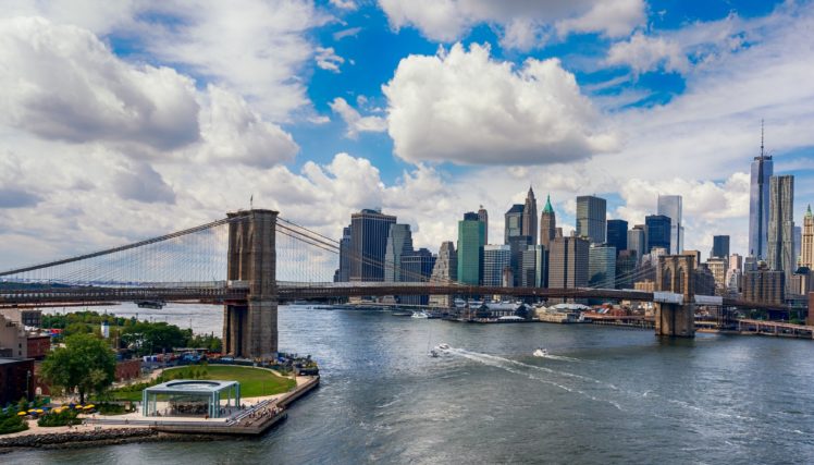 usa, Houses, Bridges, Sky, Manhattan, New, York, City, Clouds, Cities HD Wallpaper Desktop Background