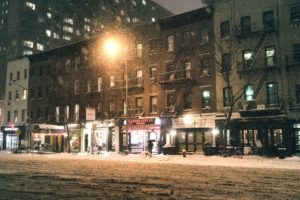 usa, Houses, Manhattan, New, York, City, Street, Snow, Street, Lights, Storm, Cities